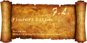 Fischoff Lilian névjegykártya